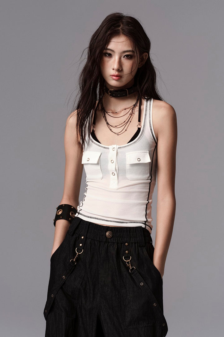 Ribbed Utility Tank Top
