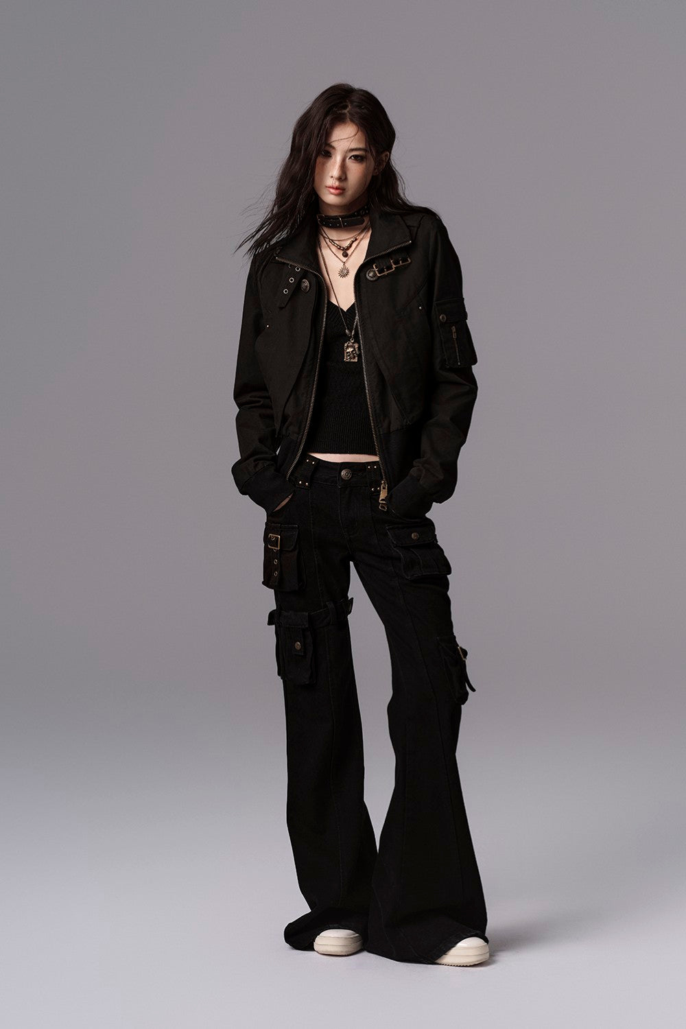 Buckle Collar Utility Jacket