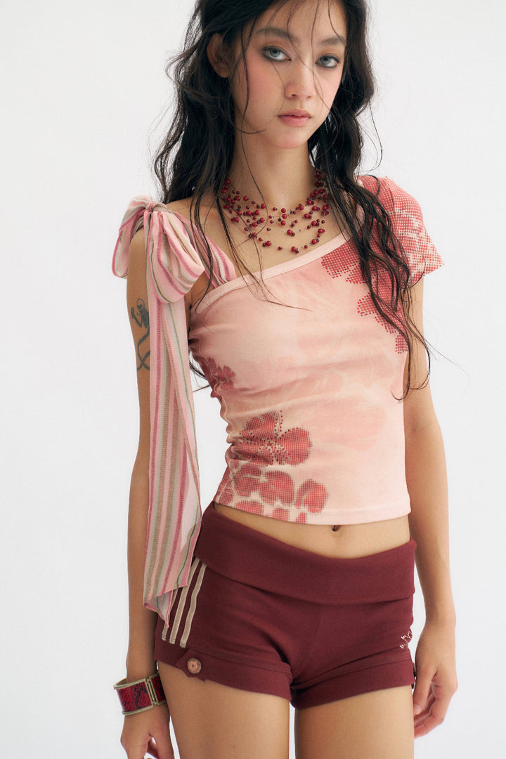 Rosy Ribbon Top