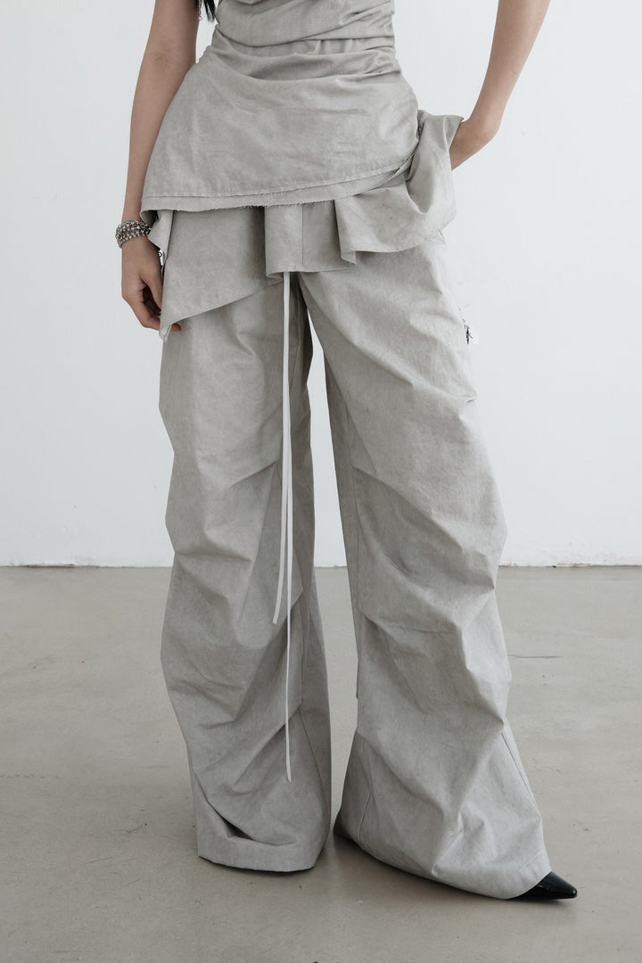 Two-Piece Detachable Ruffle Pants
