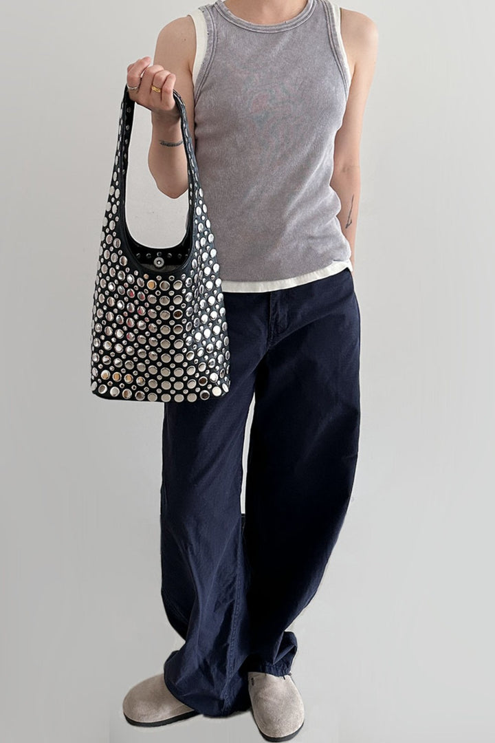 Black Lira Studded Bag