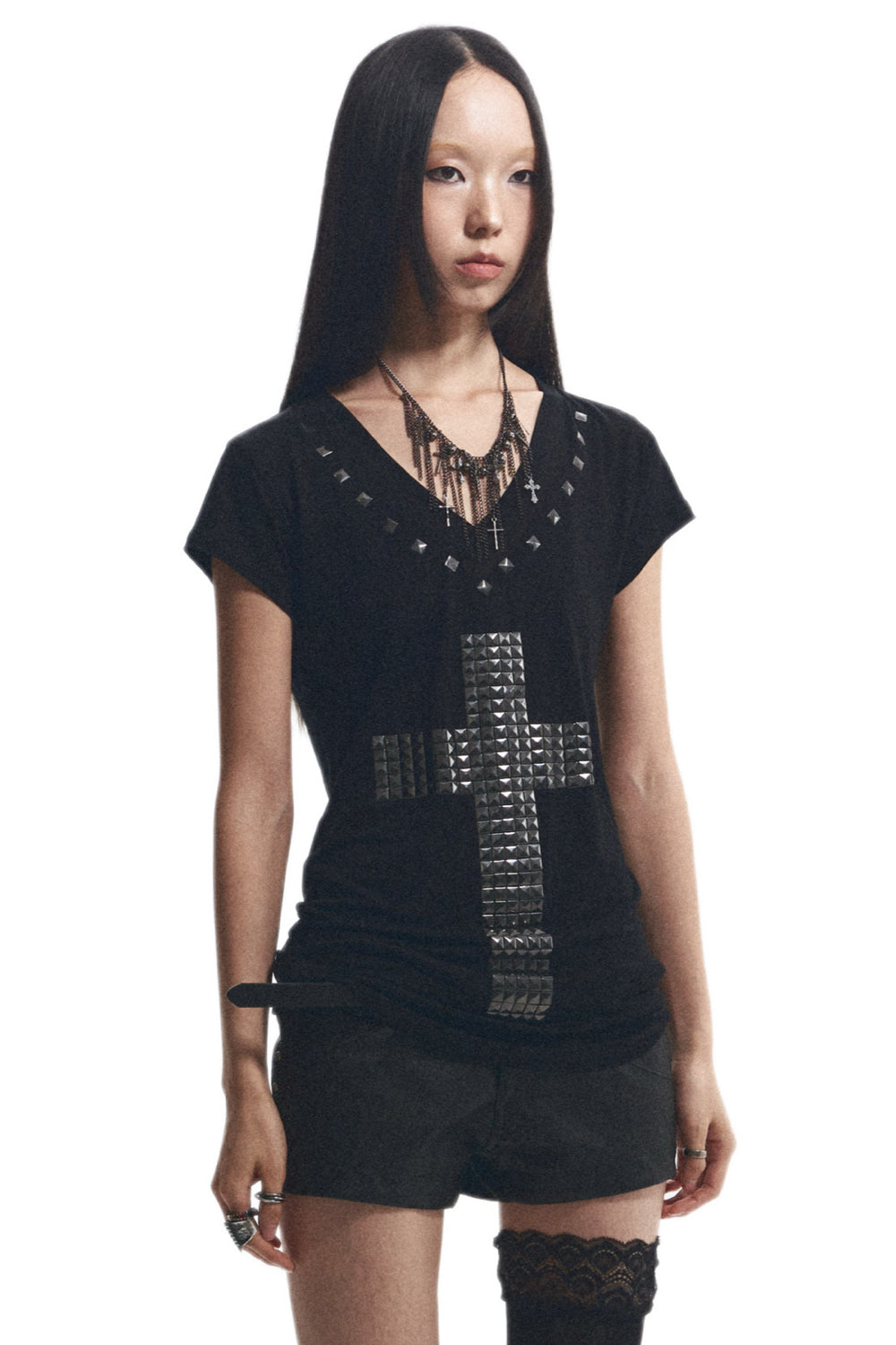 Studded Cross T-Shirt