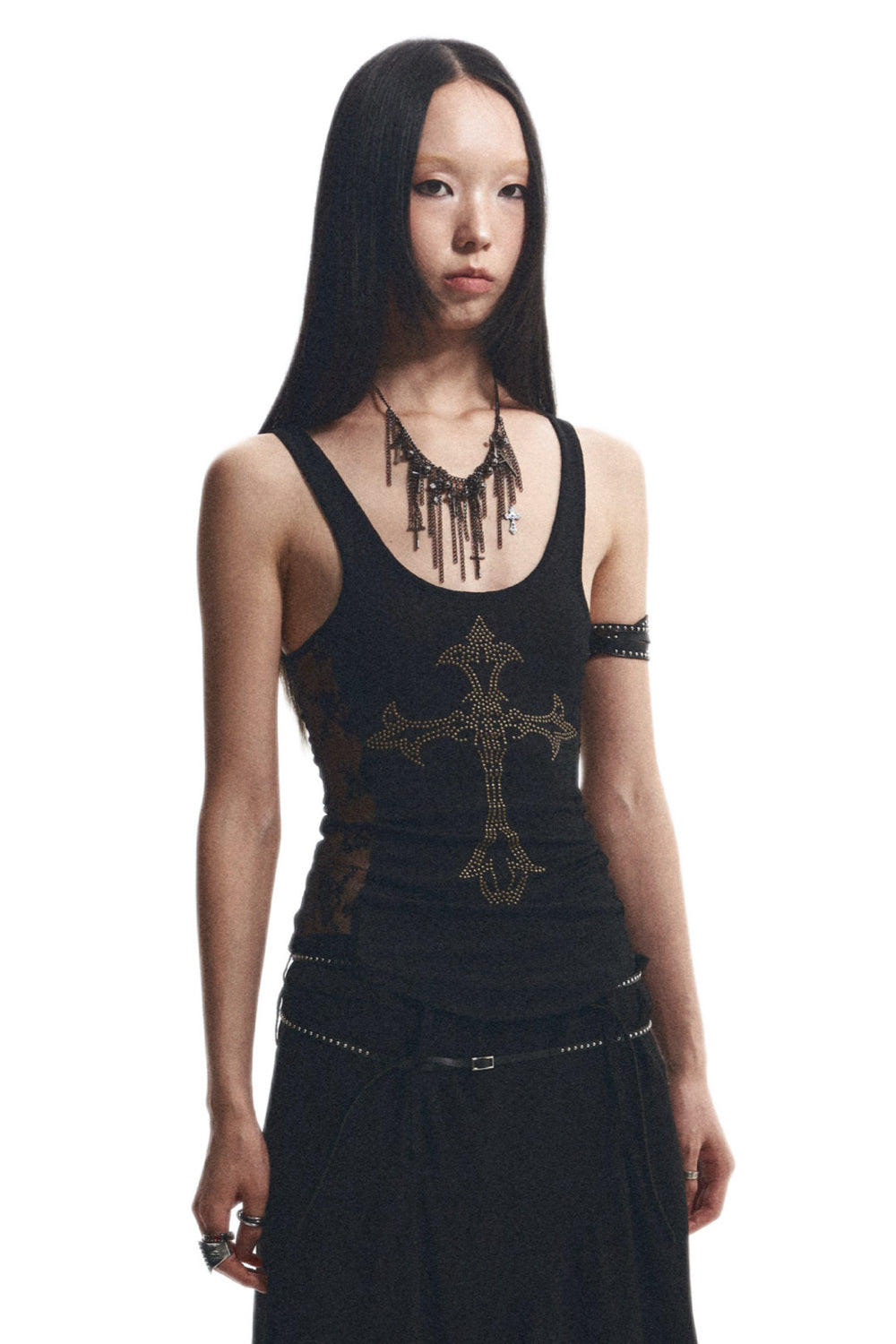 Rhinestone Cross Top