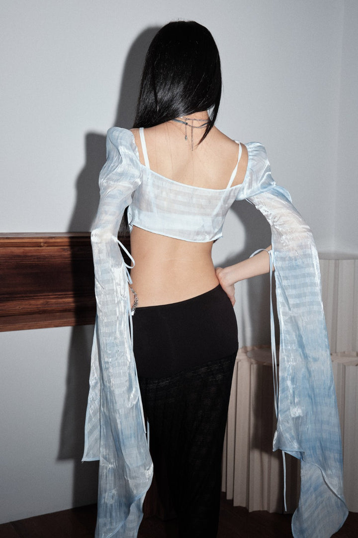 Rhinestone Sheer Maxi Skirt