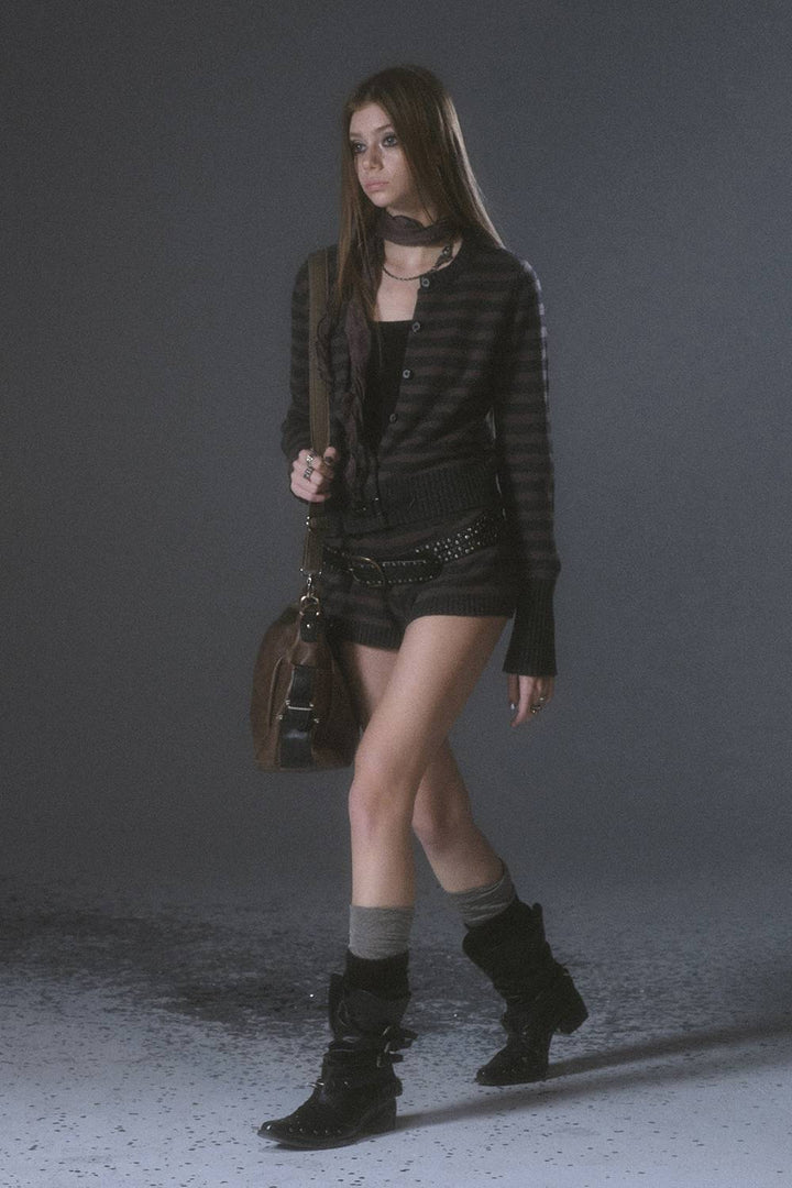 Striped Knit Cardigan