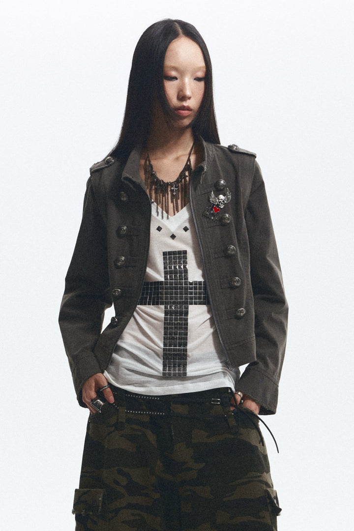 Convertible Military Jacket