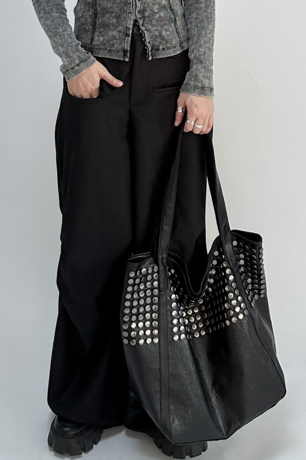Nyx Studded Leather Bag