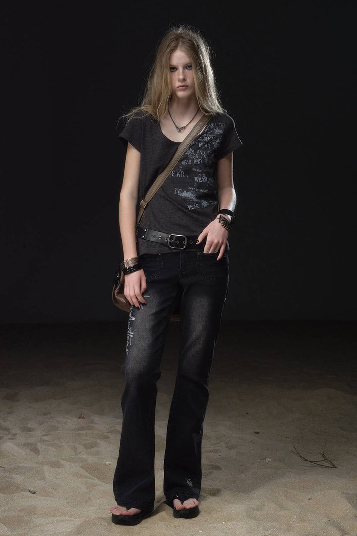 Distressed Logo Classic Shirt