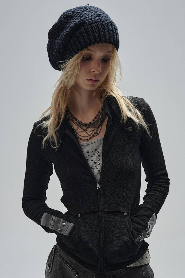 Slim Rivet Detail Jacket