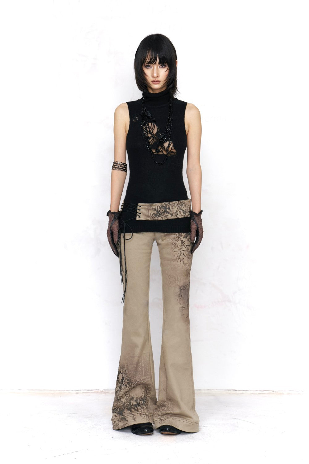 Milla Lace-Up Flare Pants