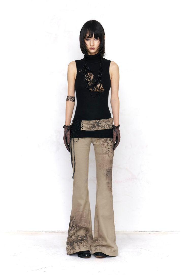 Milla Lace-Up Flare Pants