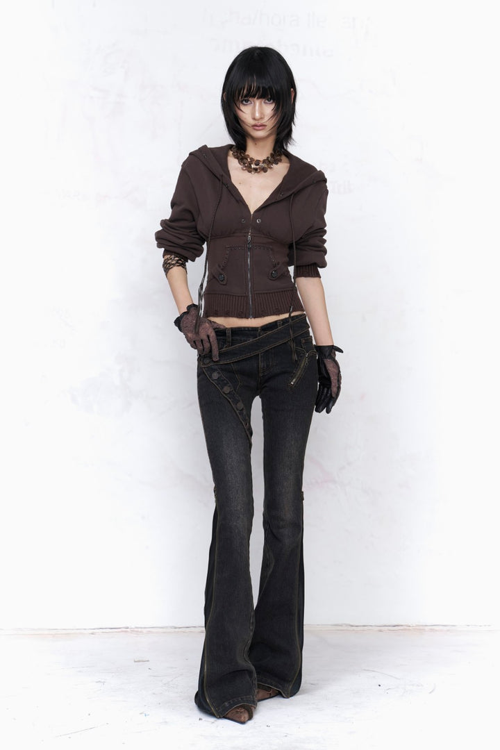 Crossbelt Low Waist Jeans