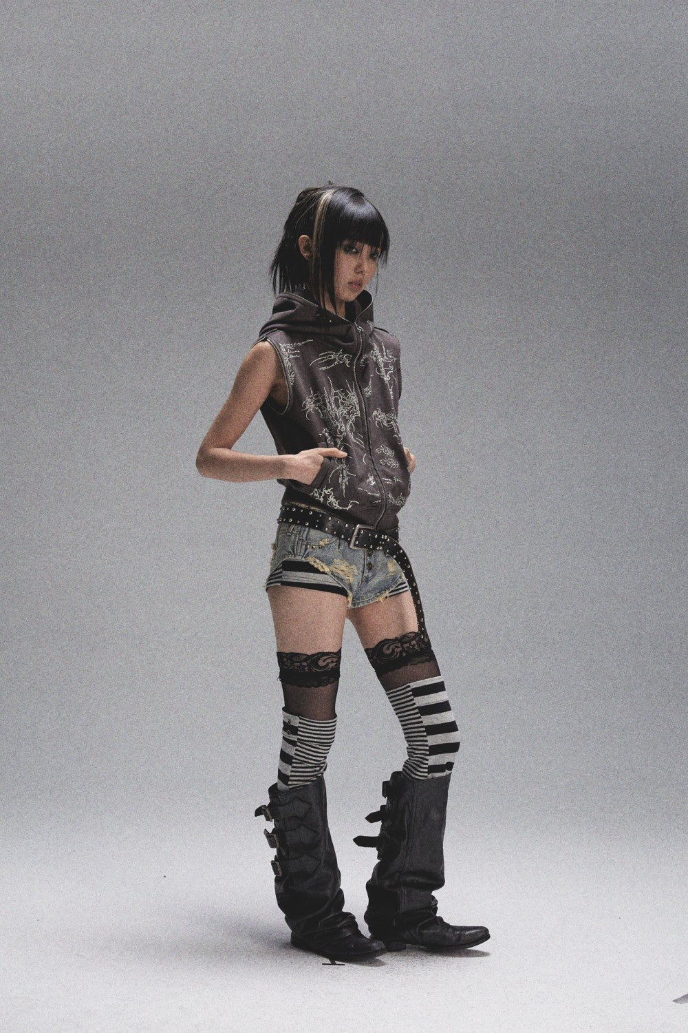 Low-Rise Cutoff Shorts