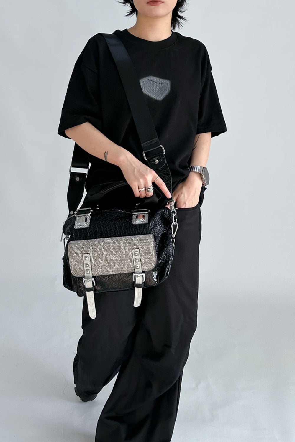 Lexa Sequin Boston Bag