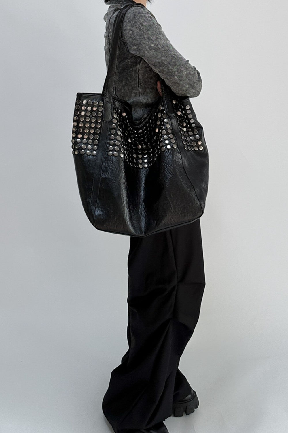 Nyx Studded Leather Bag
