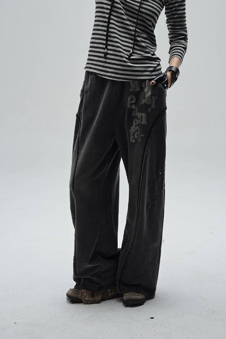 Wide-Leg Logo Sweatpants