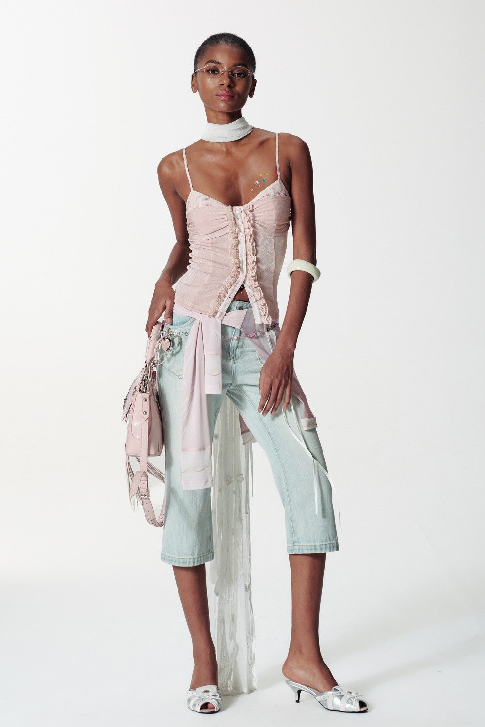 Button Corset Cami Top