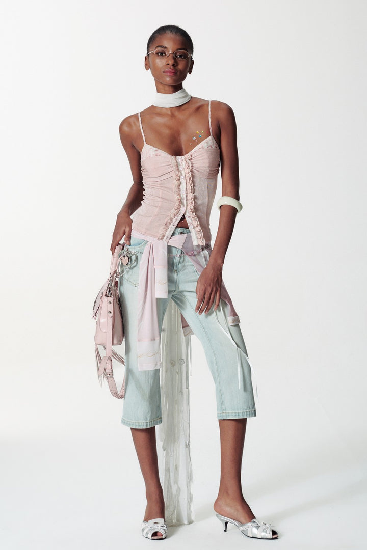 Button Corset Cami Top