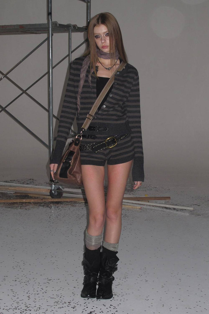 Striped Knit Cardigan