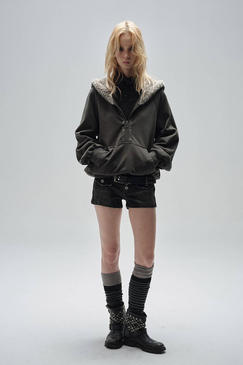 Relaxed Faux-Fur Hoodie