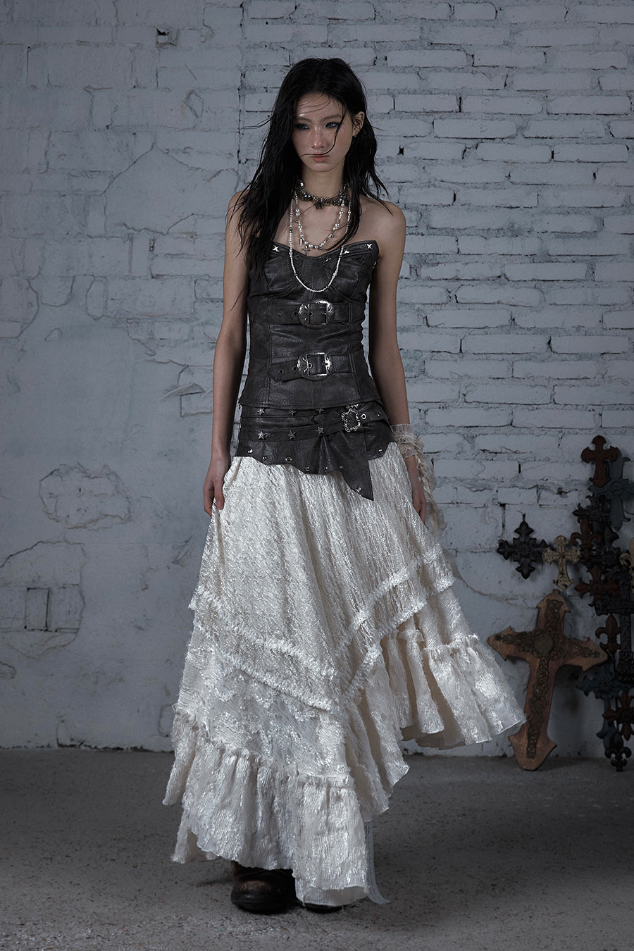 Buckled Leather Corset