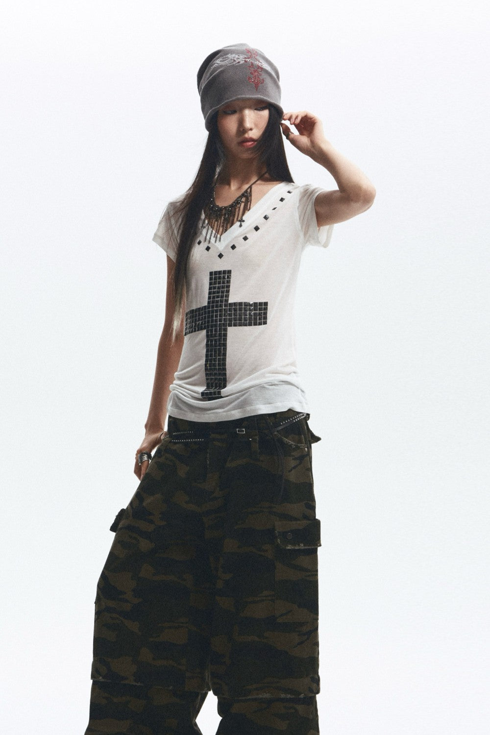 Studded Cross T-Shirt