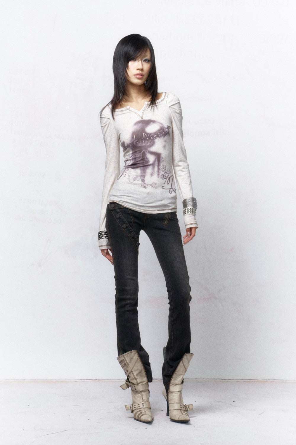 Retro Portrait Button Shirt