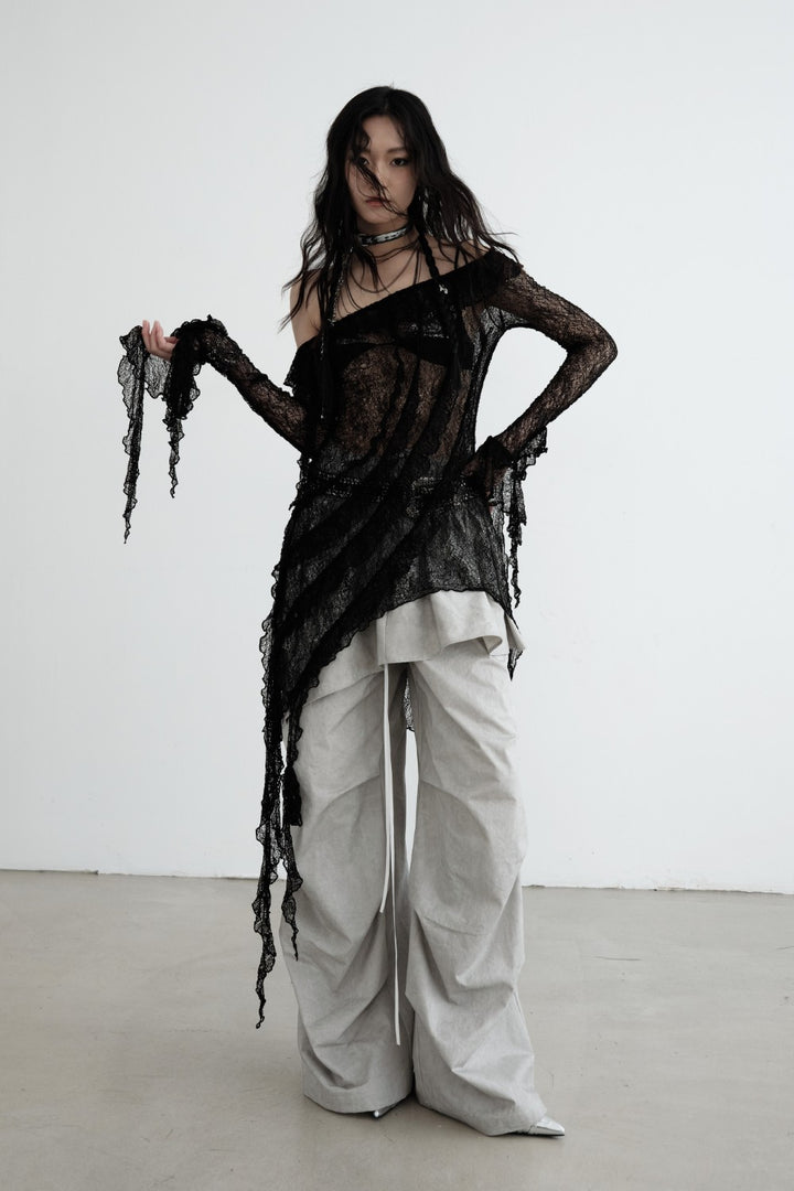 Two-Piece Detachable Ruffle Pants