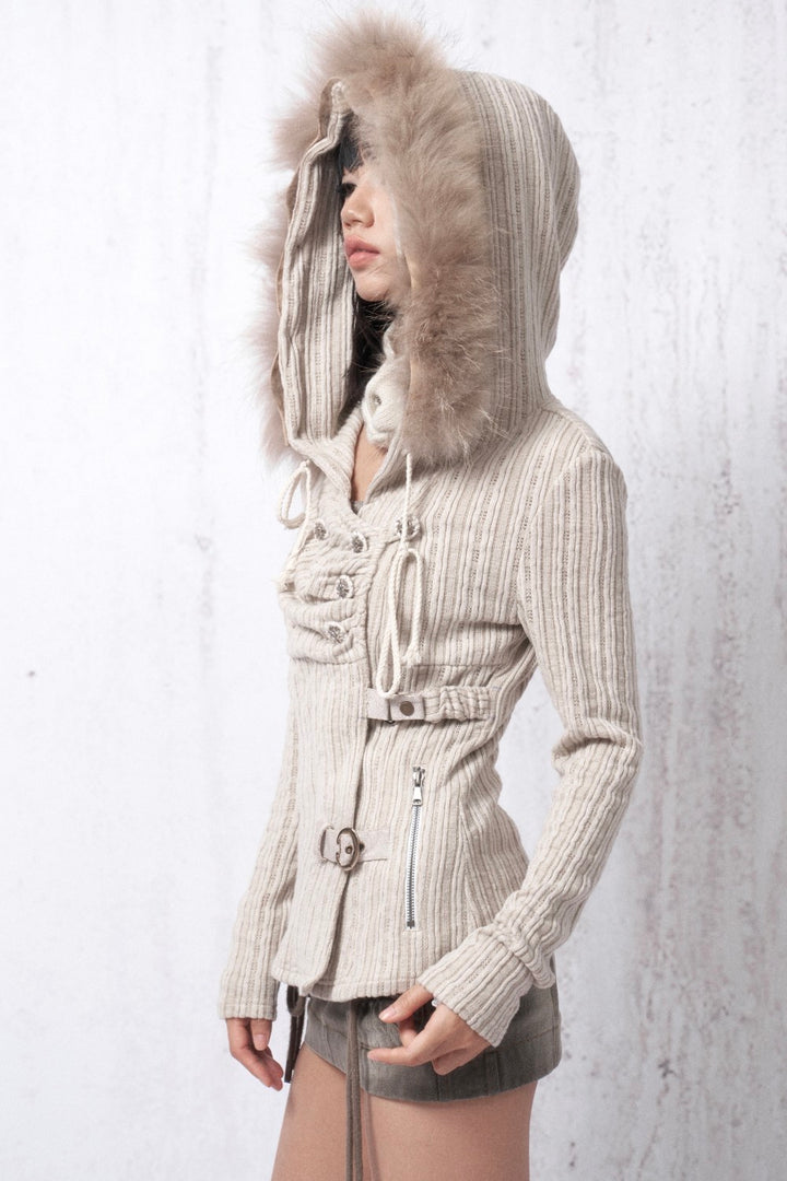 Ivory Ember Hooded Pullover