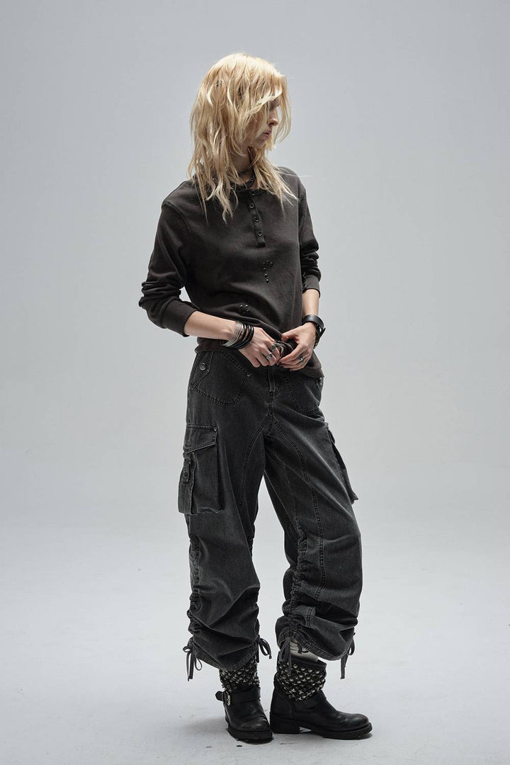 Washed Utility Cargo Pants