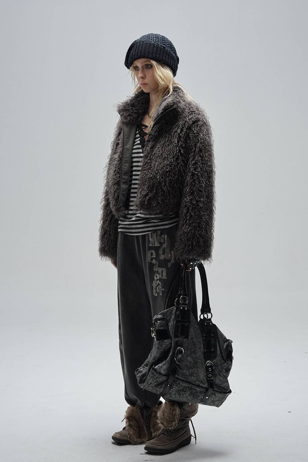 Cropped Faux Fur Coat