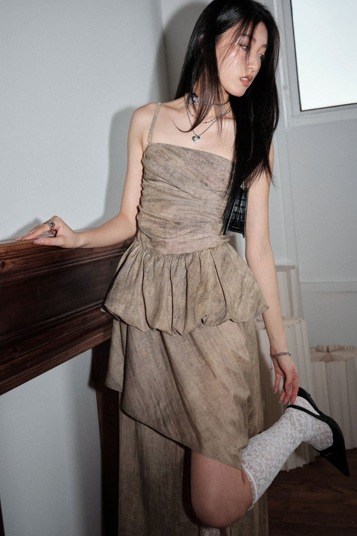 Grecian Drape Two-Piece Dress