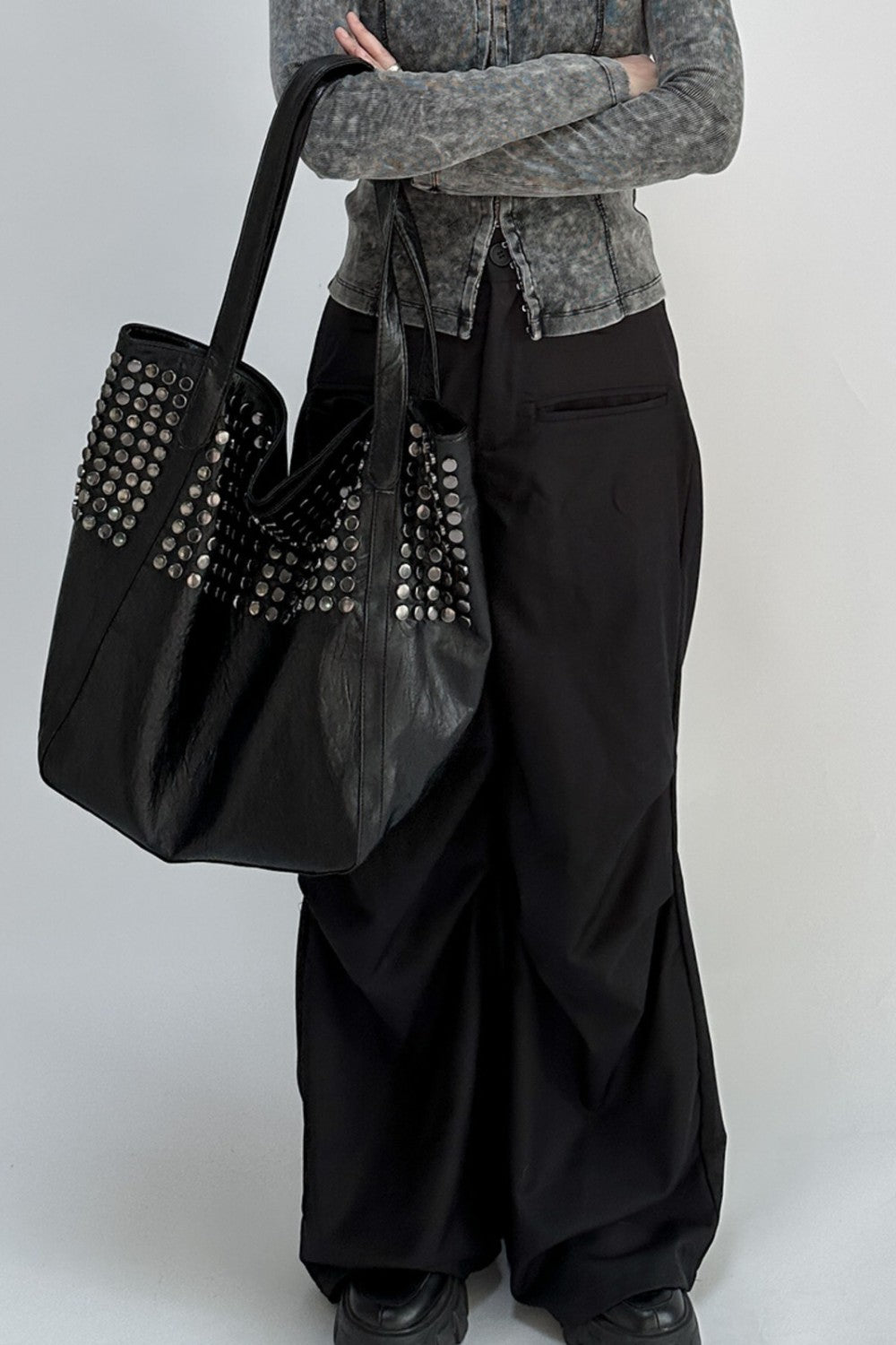 Nyx Studded Leather Bag