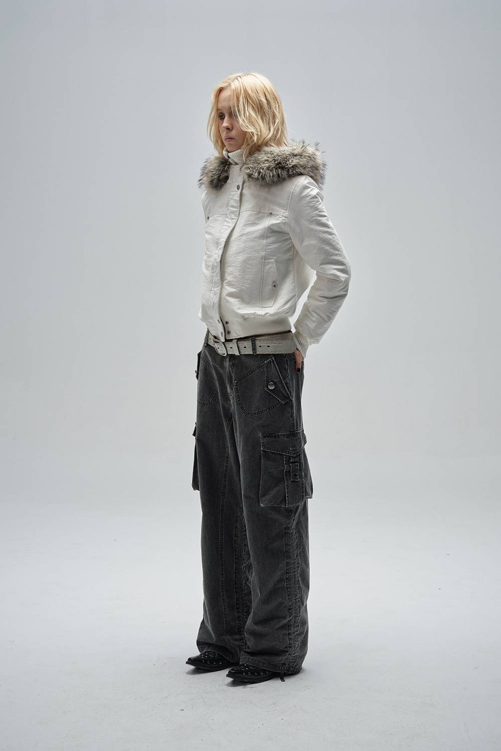 Washed Utility Cargo Pants