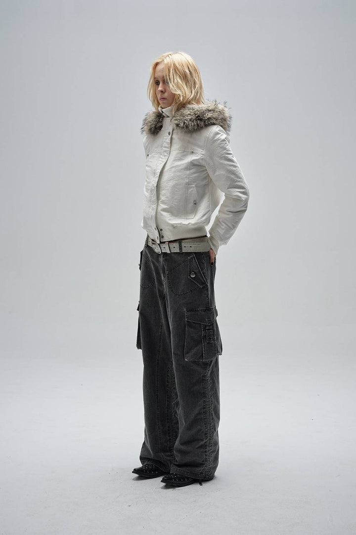 Washed Utility Cargo Pants