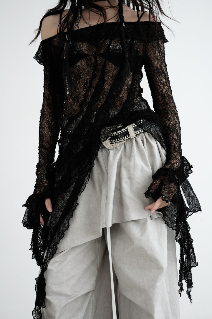 Two-Piece Detachable Ruffle Pants