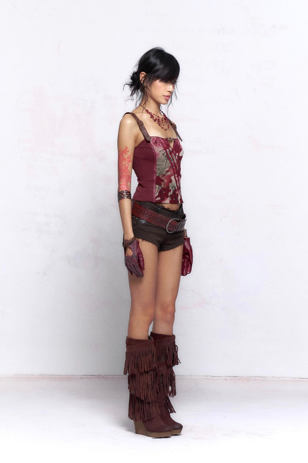 Floral Knit Corset Top