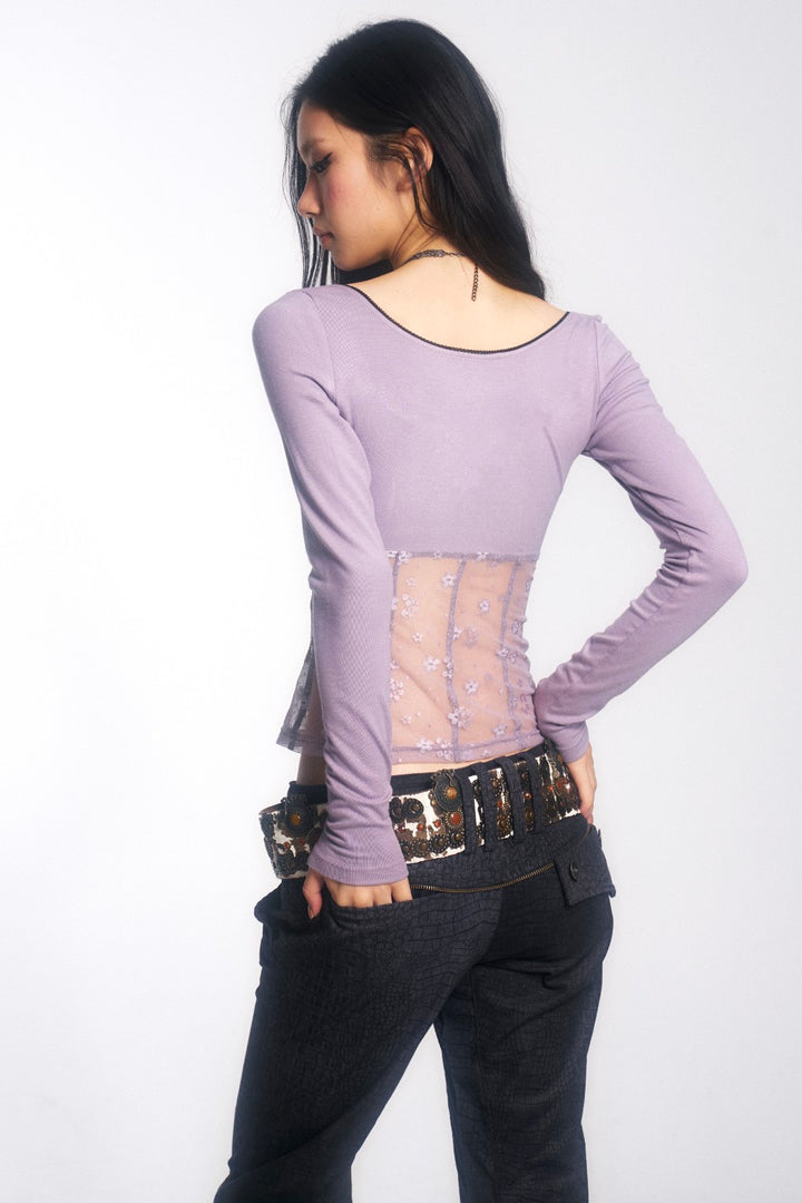 Selene Sheer Corset Top