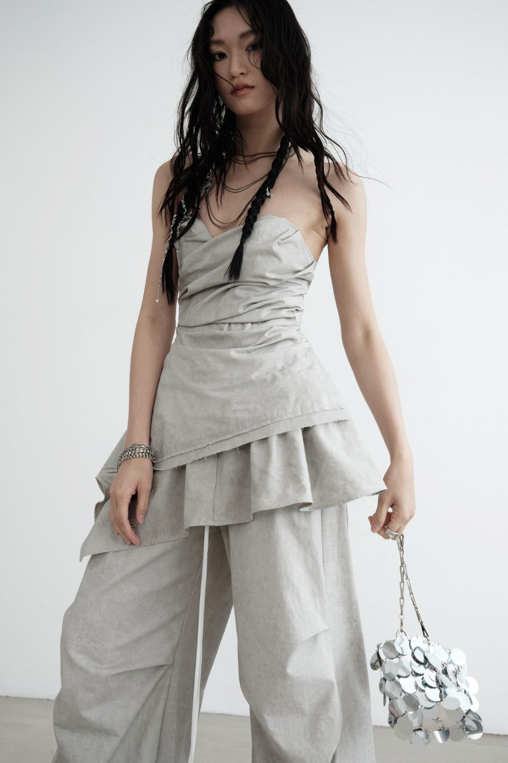 Asymmetrical Ruched Bustier