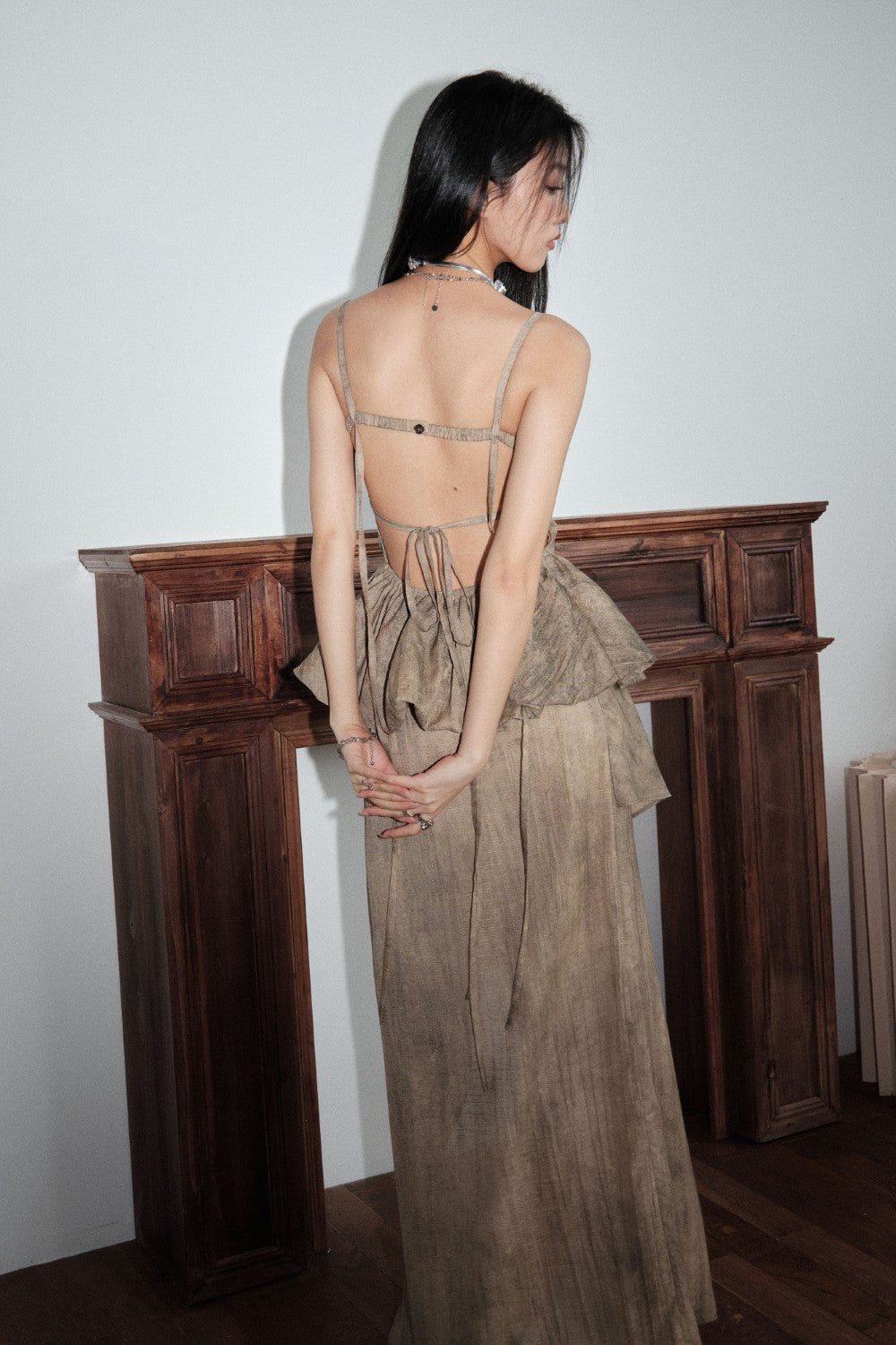 Grecian Drape Two-Piece Dress