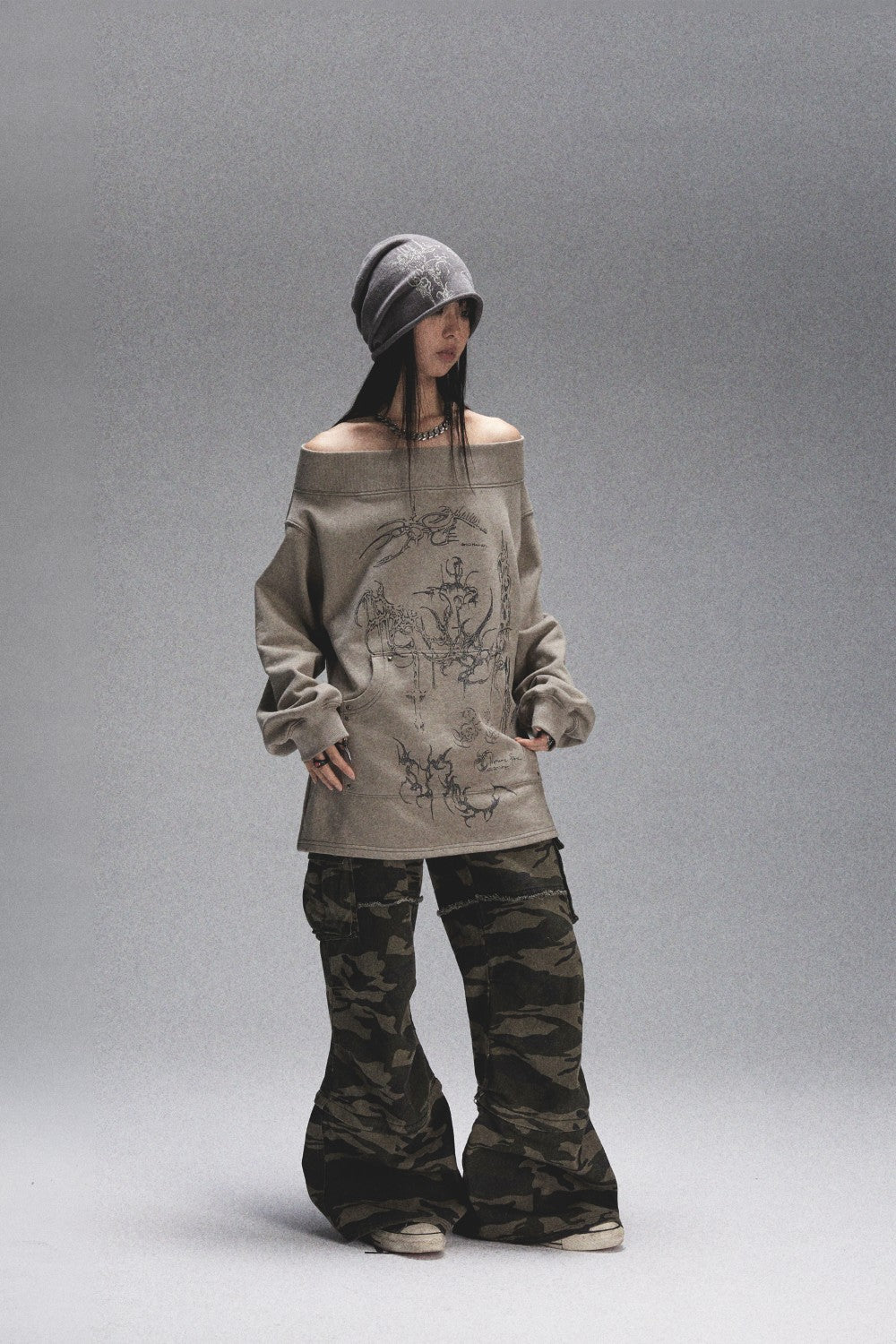 Graphic Print Beanie