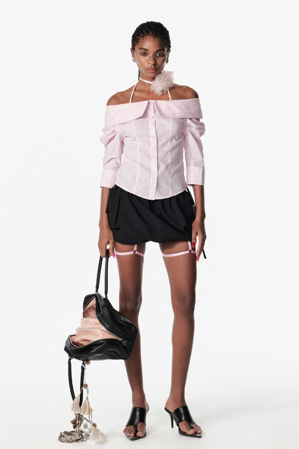 Balloon Pinstripe Skirt