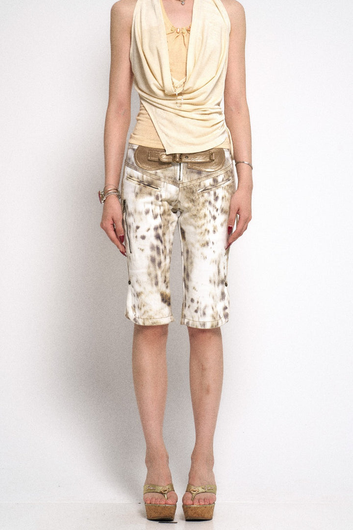 Leopard Wash Capri