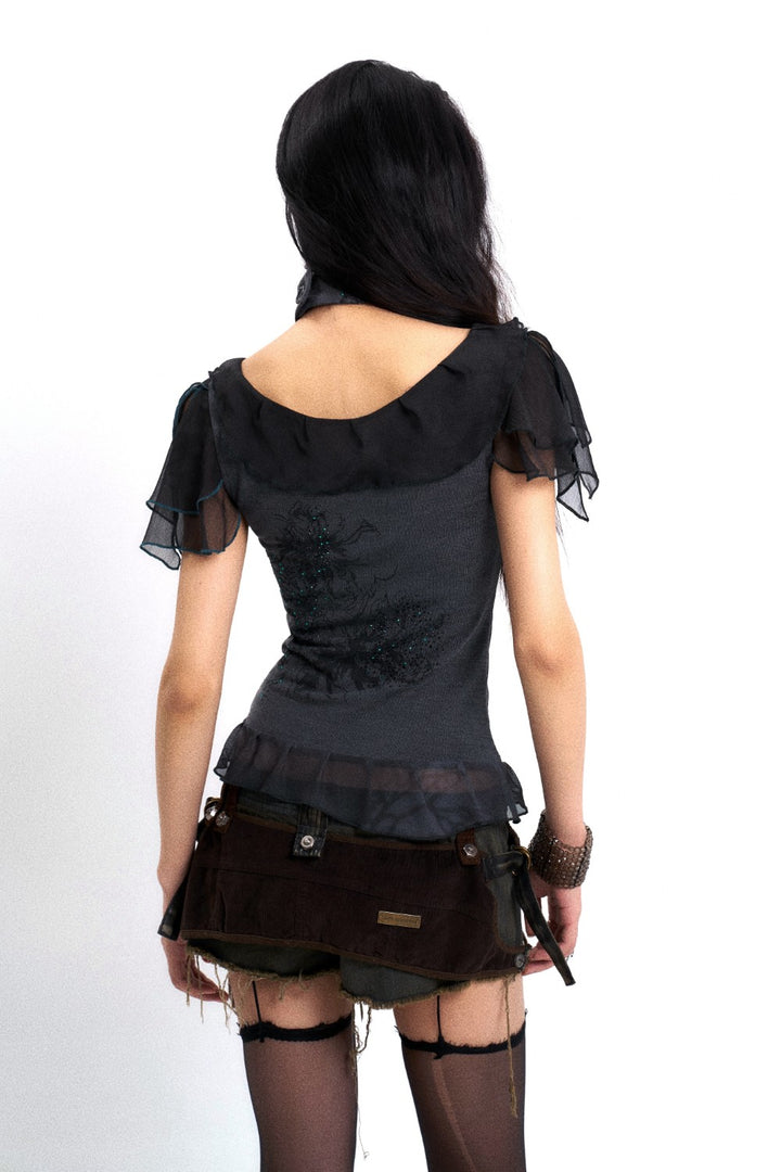 Distressed Belted Shorts