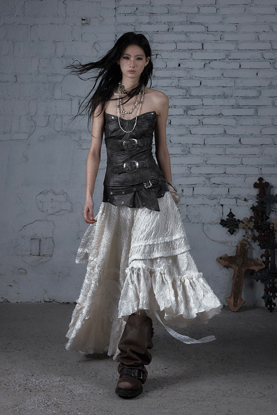 Buckled Leather Corset