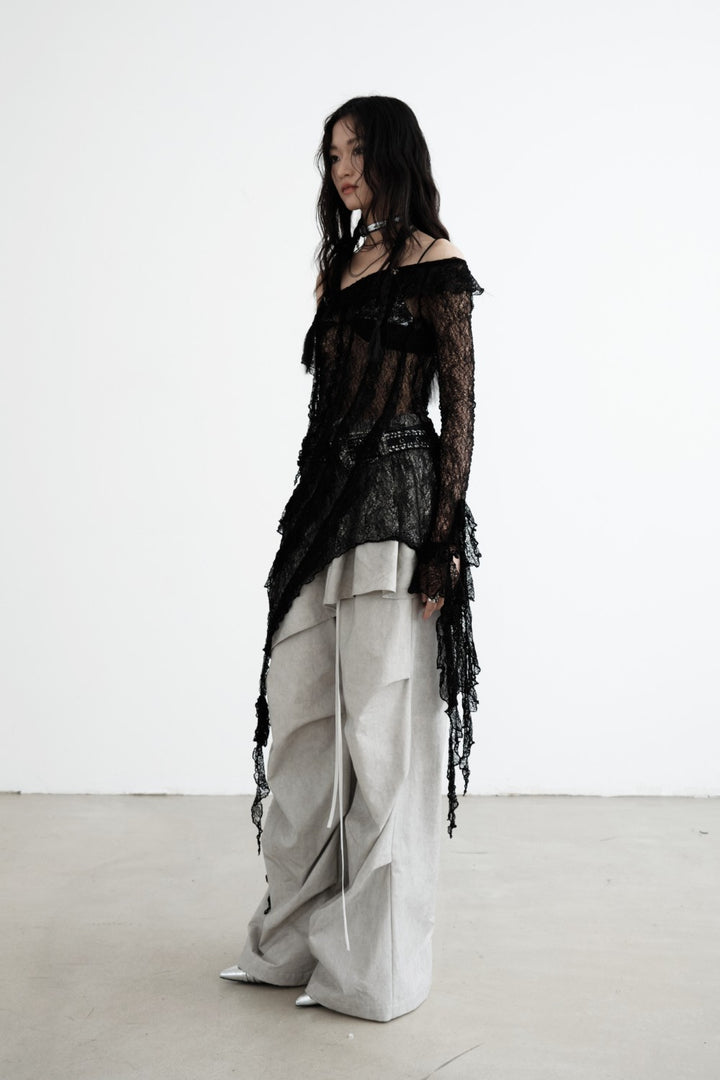 Two-Piece Detachable Ruffle Pants