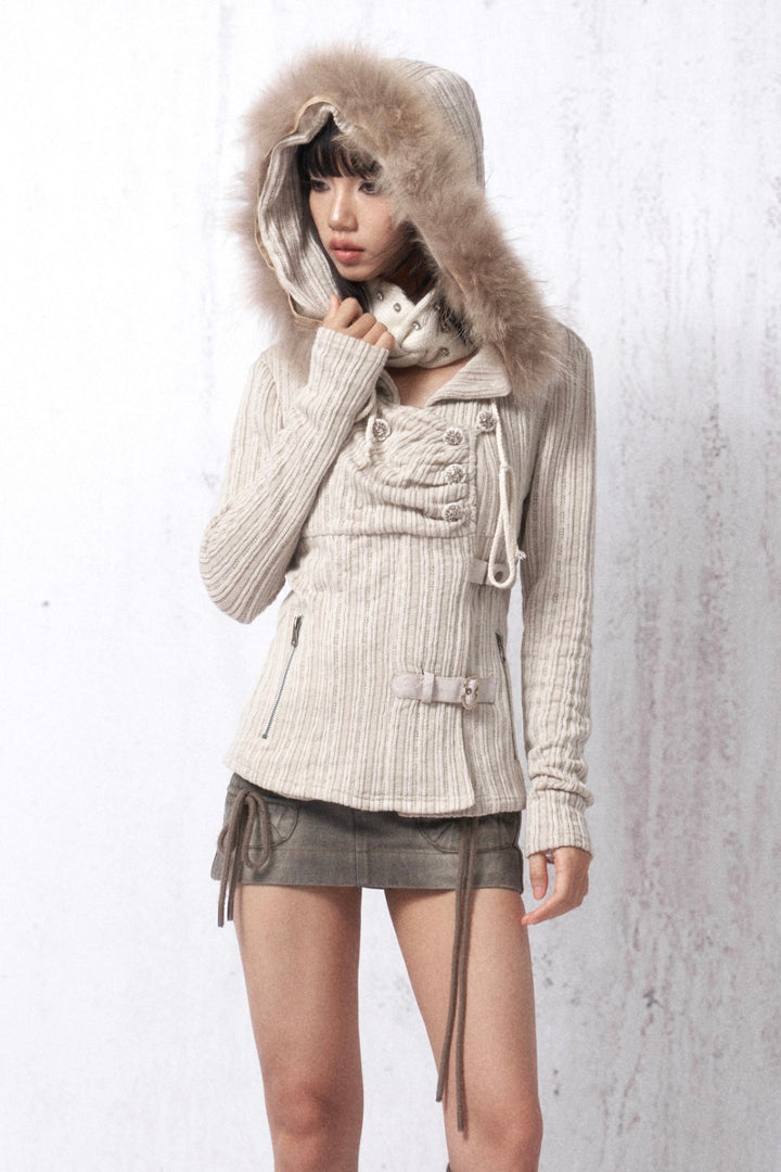 Ivory Ember Hooded Pullover