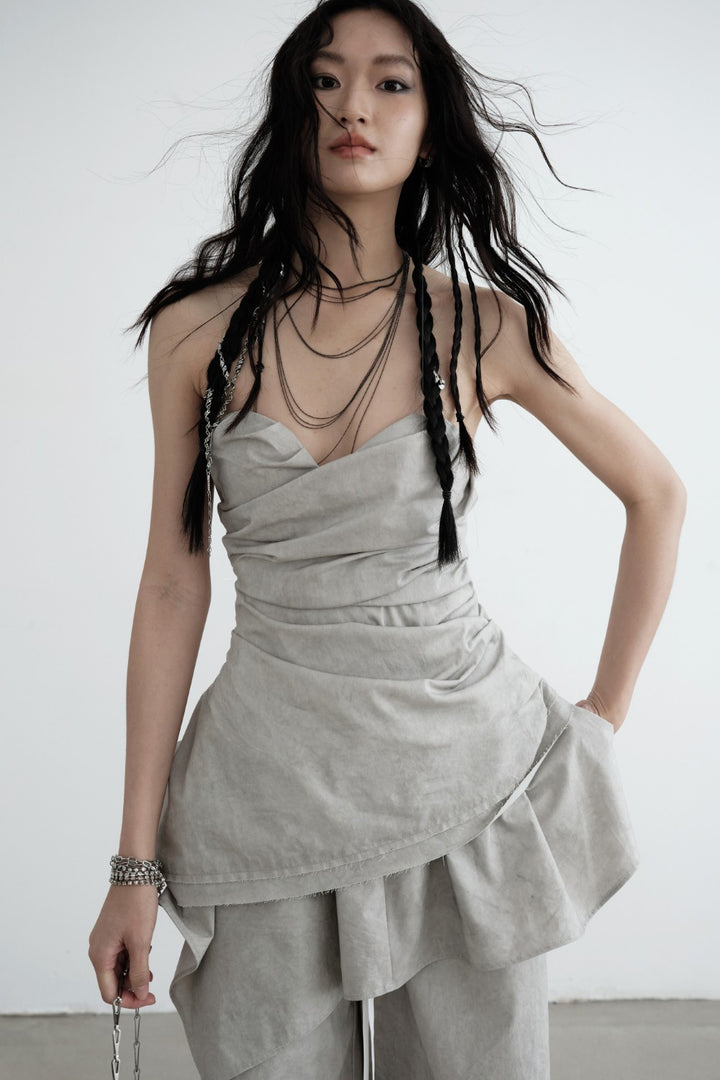 Asymmetrical Ruched Bustier