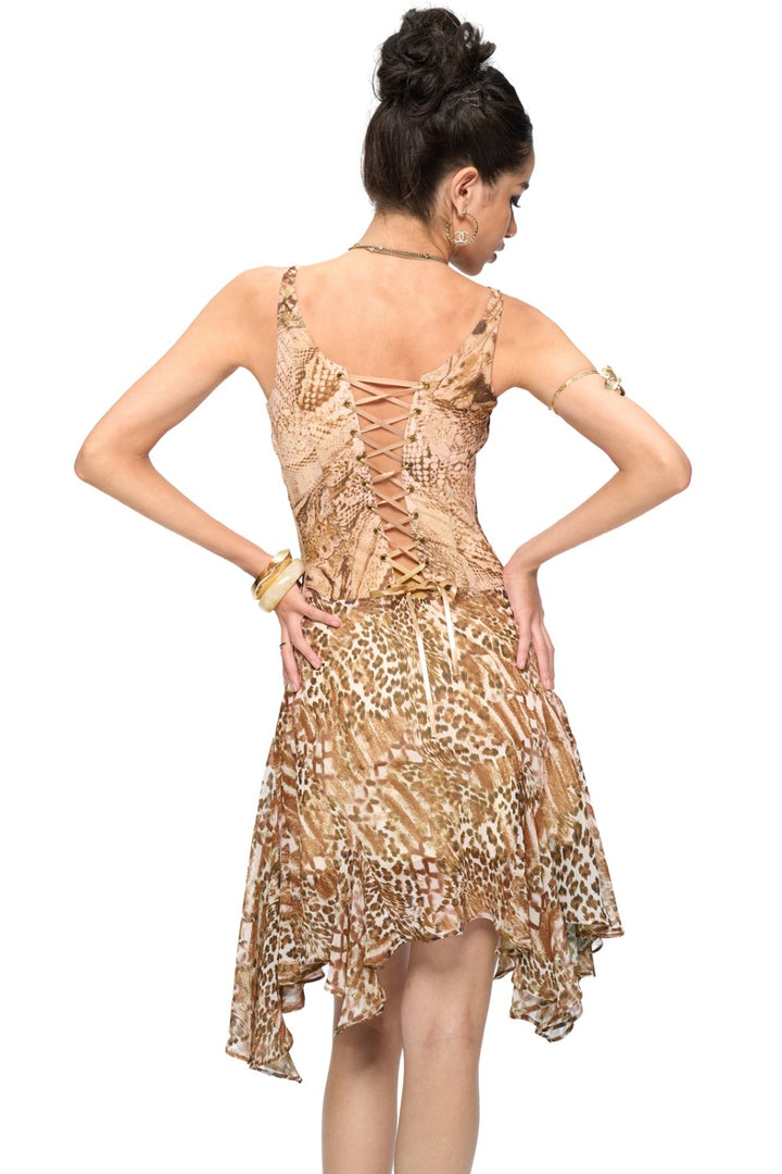 Calla Ruffle Chiffon Dress