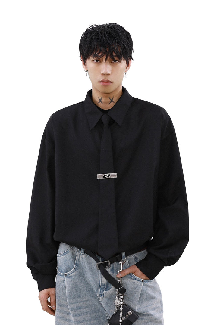 Oversized Classic Tie Shirt